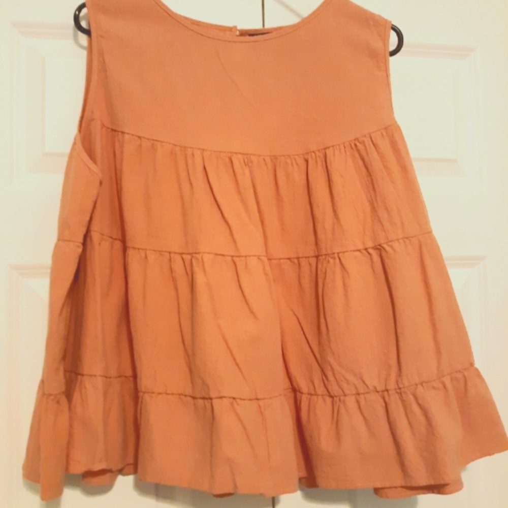 SheinCurve Coral Teired Tanktop 1X